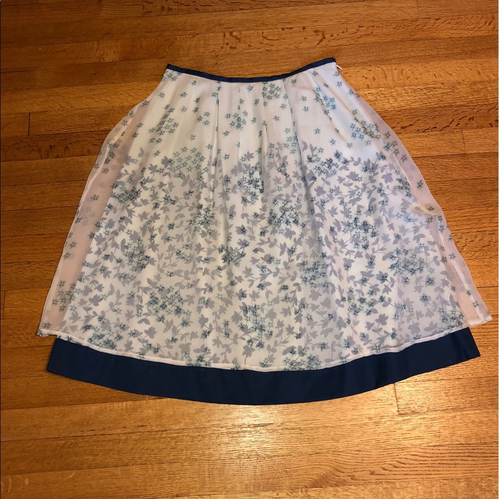 J Jill silk overlay on cotton skirt